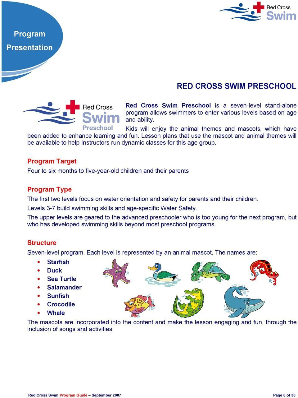 Swim Lesson Plans